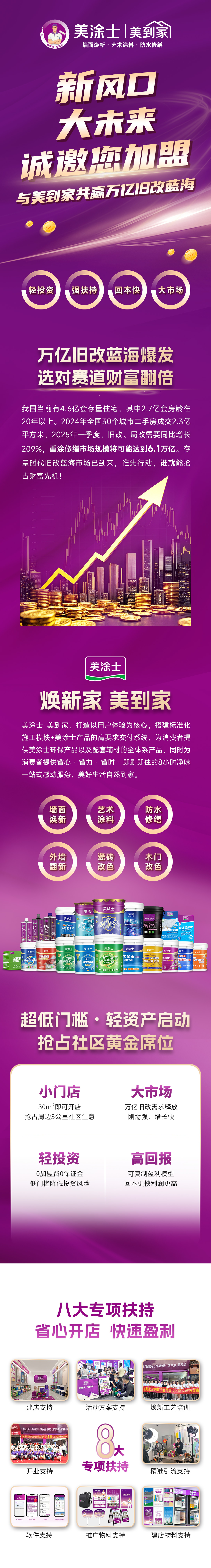 美涂士美到家旧房翻新加盟